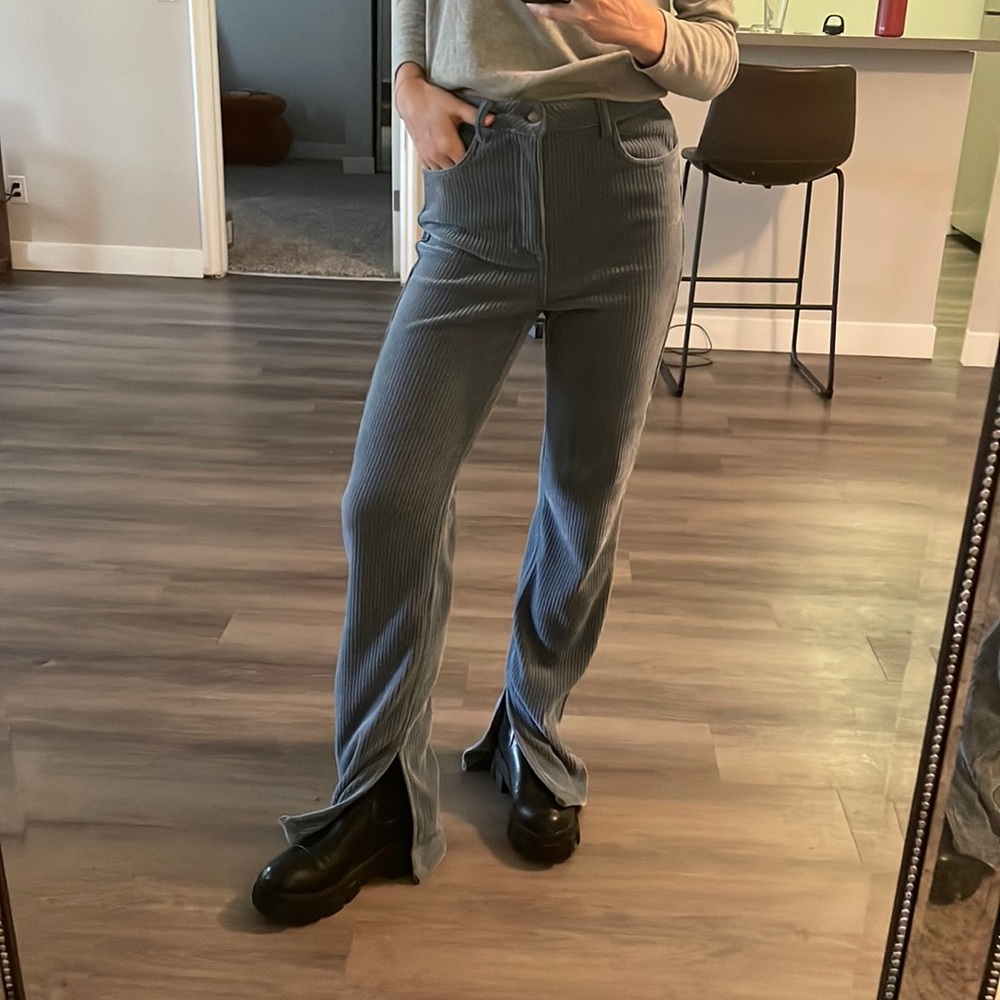 Zara Blue Corduroy pants with plenty of stretch! Worn twice. I’m 5’ 4”